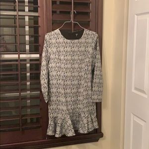 Long sleeve ruffle mini dress